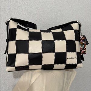 Coach Alter/Ego Slouchy Shoulder bag Checkered Black and White